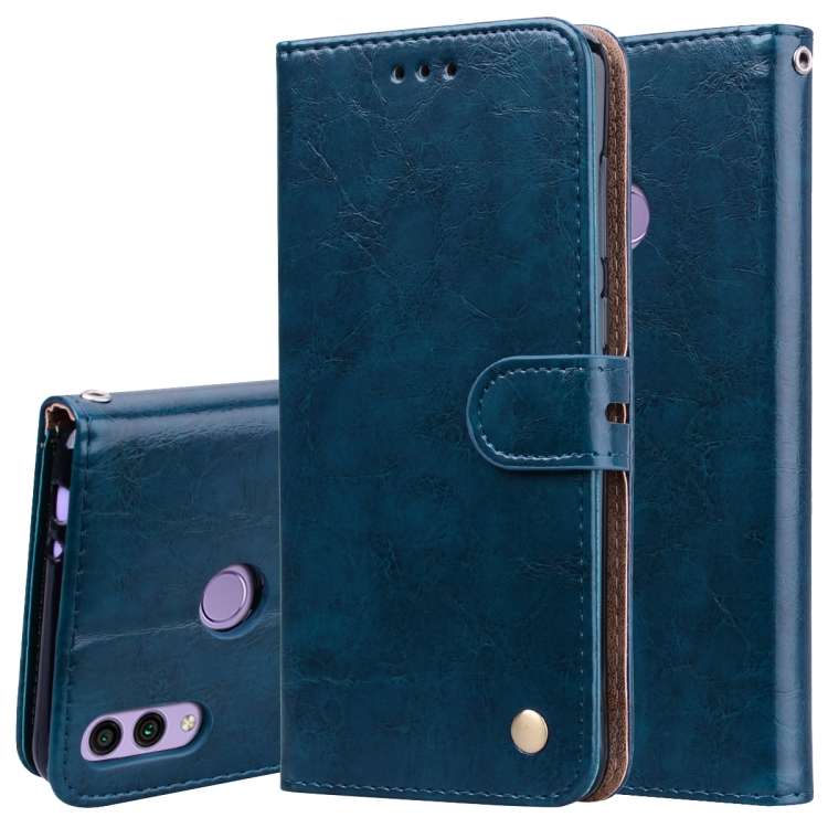 Business Style Oil Wax Texture Horizontal Flip Leather Case for Huawei Honor 8C, with Holder &amp...