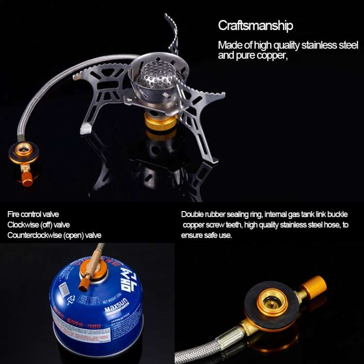 Portable Outdoor Split Type 3700W Backpack Anti-Blast Stove Cooking Tools