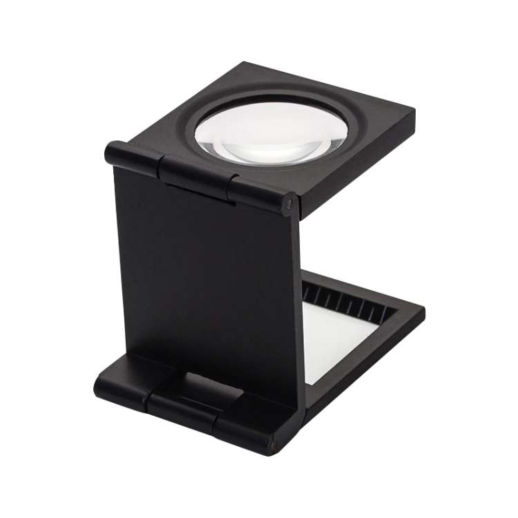 Mini Desk Style 10x Magnification Loupe Metal Antique Magnifier