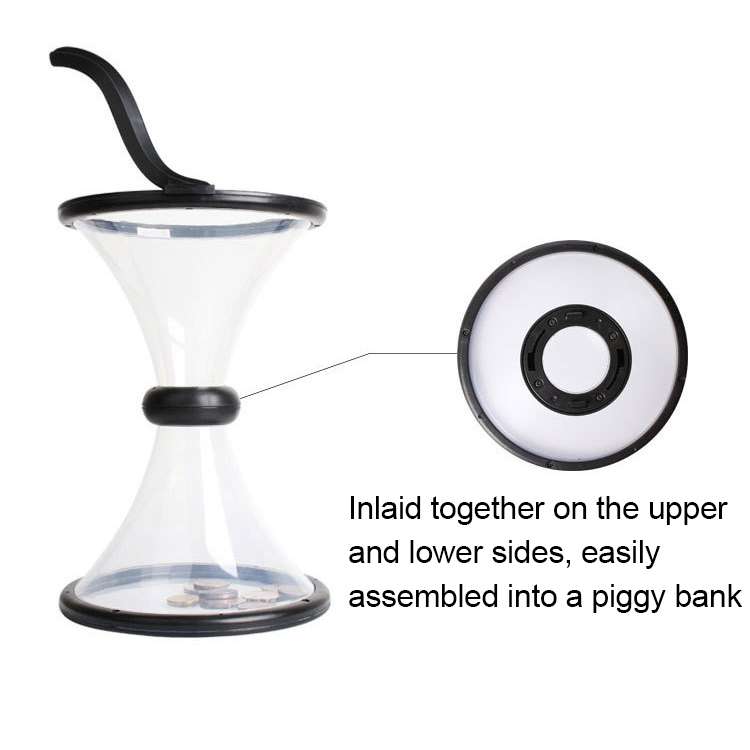 Vortex Bank Decompression Transparent Funnel Gravity Rotating Coin Storage Box