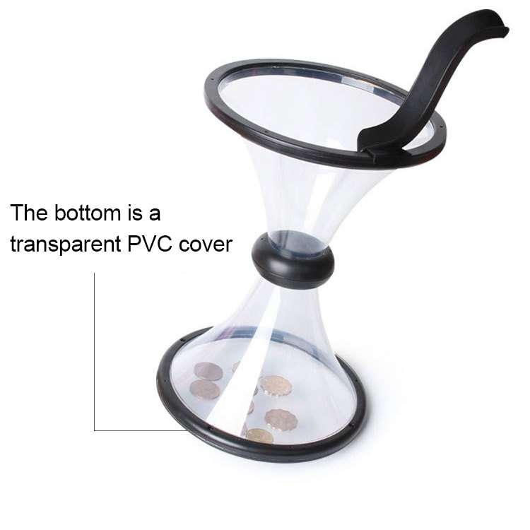 Vortex Bank Decompression Transparent Funnel Gravity Rotating Coin Storage Box