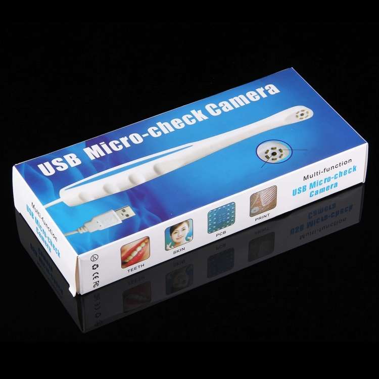 Toothbrush Style Multi-function USB Micro-check Camera with 6 LEDs for Teeth / Skin / PCB / Print