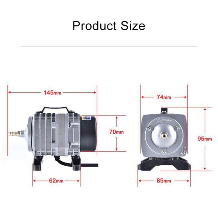 ACO-001 18W 38L/Min Electromagnetic Air Pump Compressor Seafood Fish Tank Increase Oxygen Air Flo...