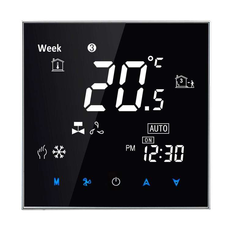 BAC-2000 Central Air Conditioning Type Touch LCD Digital 2-pipe Fan Coil Unit Room Thermostat, Di...