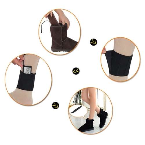 Lithium Battery Powered &amp; Rechargeable Heated Insoles Keep Feet Warm Pad, Keep Warm 8-9 hours...
