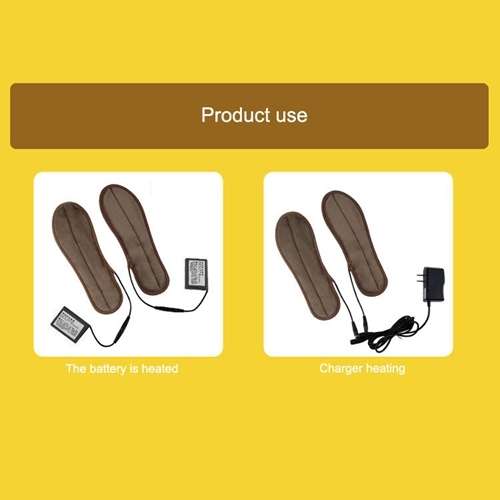 Lithium Battery Powered &amp; Rechargeable Heated Insoles Keep Feet Warm Pad, Keep Warm 8-9 hours...