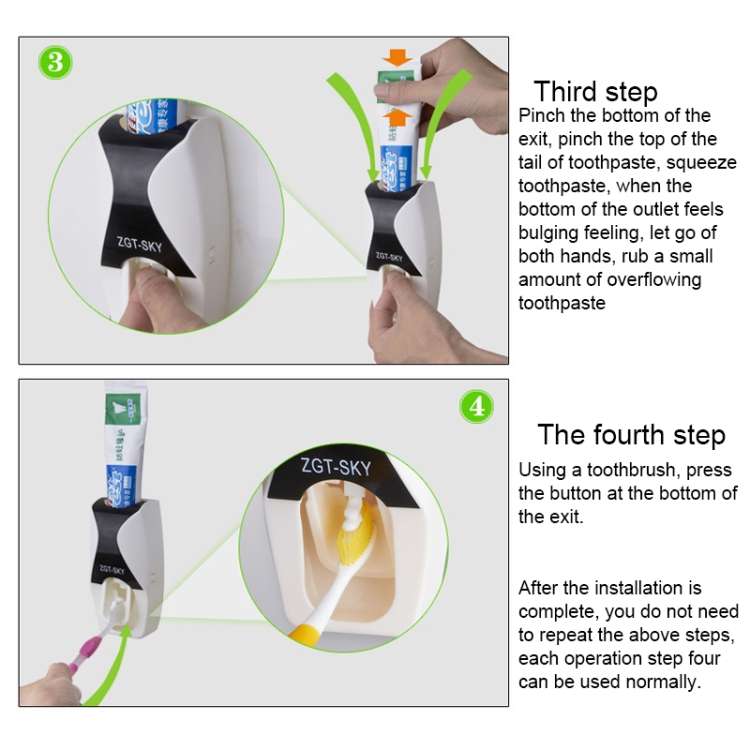 Automatic Toothpaste Dispenser Set with 5 Toothbrush Holder