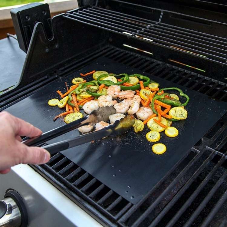 5 PCS 0.2mm Thick Barbecue Grill Mat Non-Stick BBQ Grill Mats, Size:40*33CM, 5 PCS