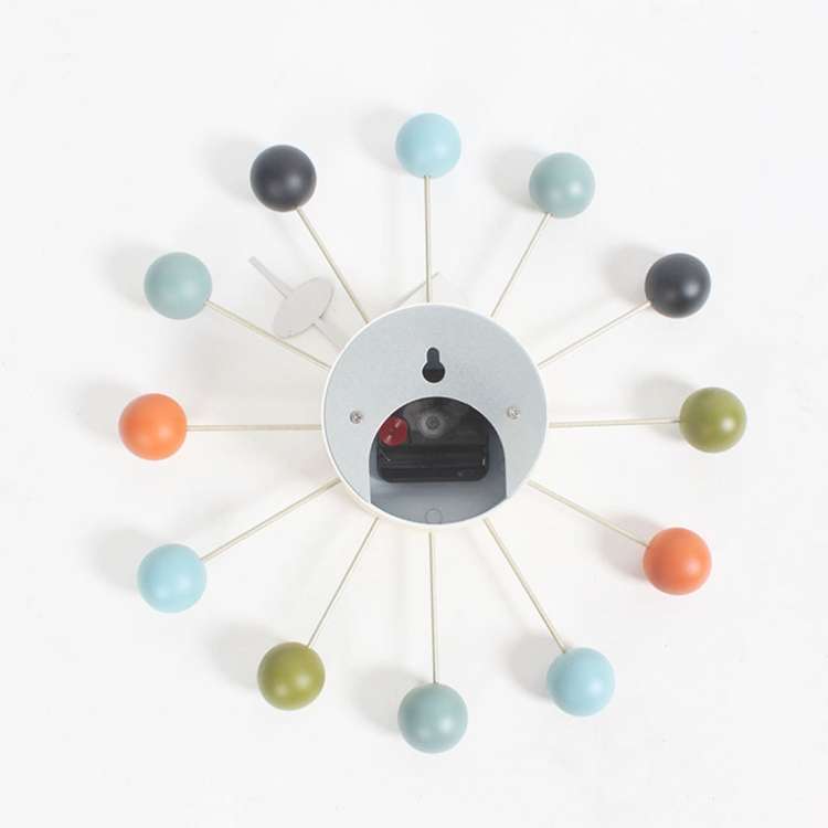 Stylish Background Minimalis Circular Balls Candy Wall Clock Creative Decoration Clock Ferris Whe...