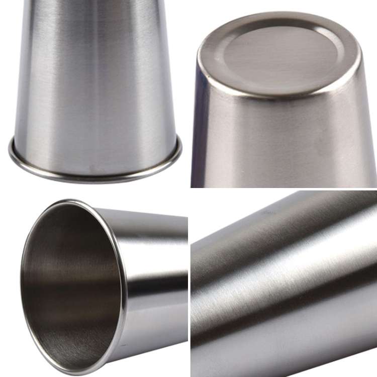 70ml Single Wall Electropolished Stainless Steel Brief Wine Cup(Silver), 70ml