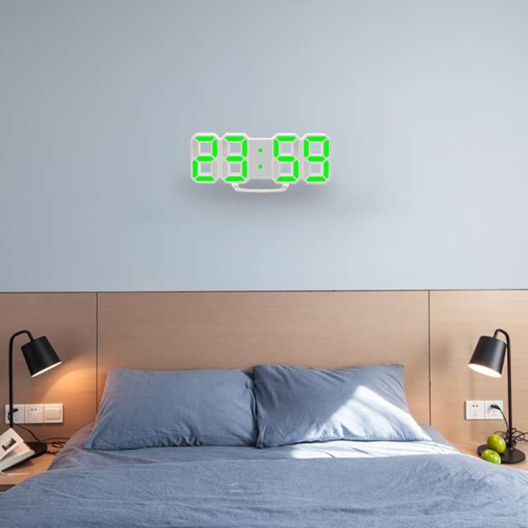 Multi-Function Large 3D LED Digital Wall Alarm Clock with Snooze Function, 12/24 Hours Display fo...