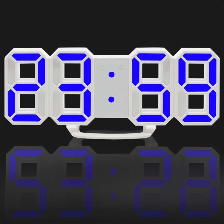Multi-Function Large 3D LED Digital Wall Alarm Clock with Snooze Function, 12/24 Hours Display fo...