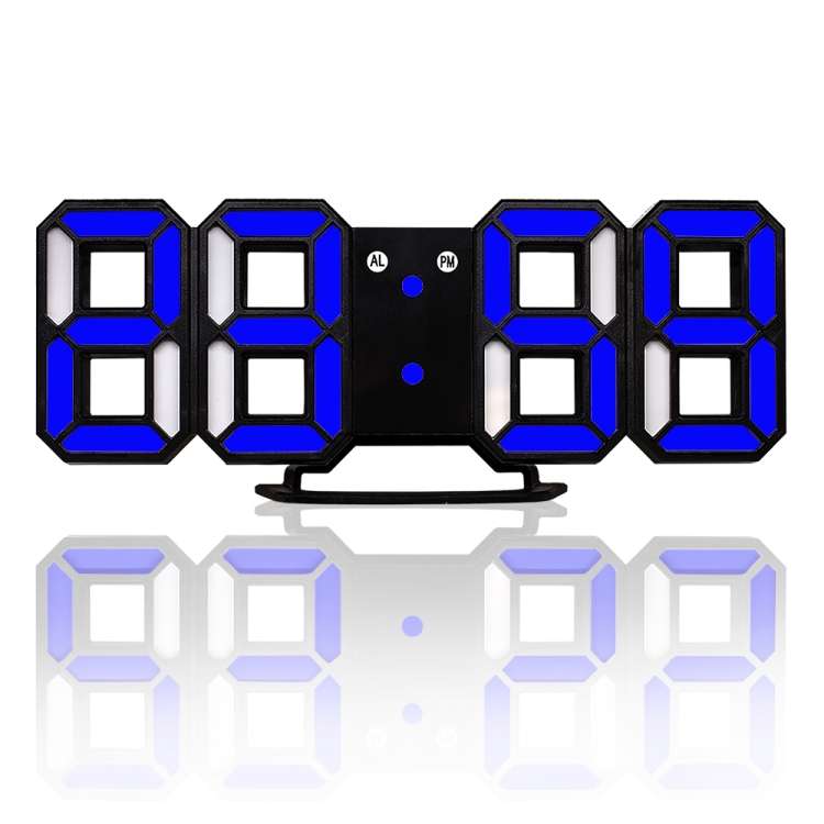 Multi-Function Large 3D LED Digital Wall Alarm Clock with Snooze Function, 12/24 Hours Display fo...
