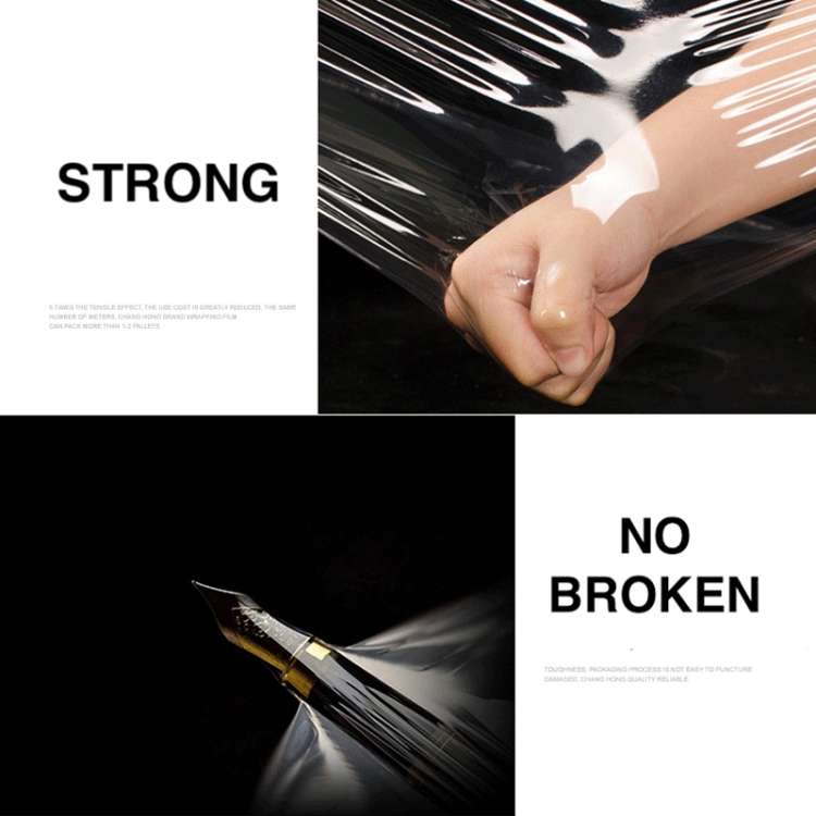 PE Transparent Stretch Wrap Film(Width: 30cm, Length: 200m)