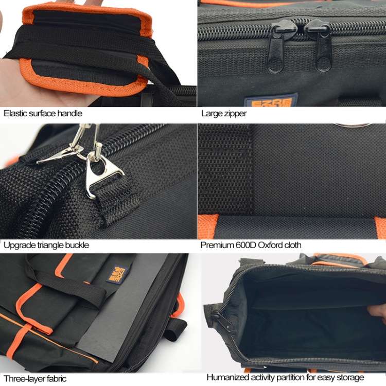 EZRE Multi-function Oxford Cloth Electrician Belt Pouch Maintenance Tools Handbag Shoulder Bag Co...