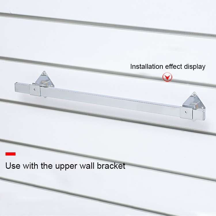 15x30mm Supermarket Shelves Display Electroplated Square Crossbar hook Bracket, Length: 1m