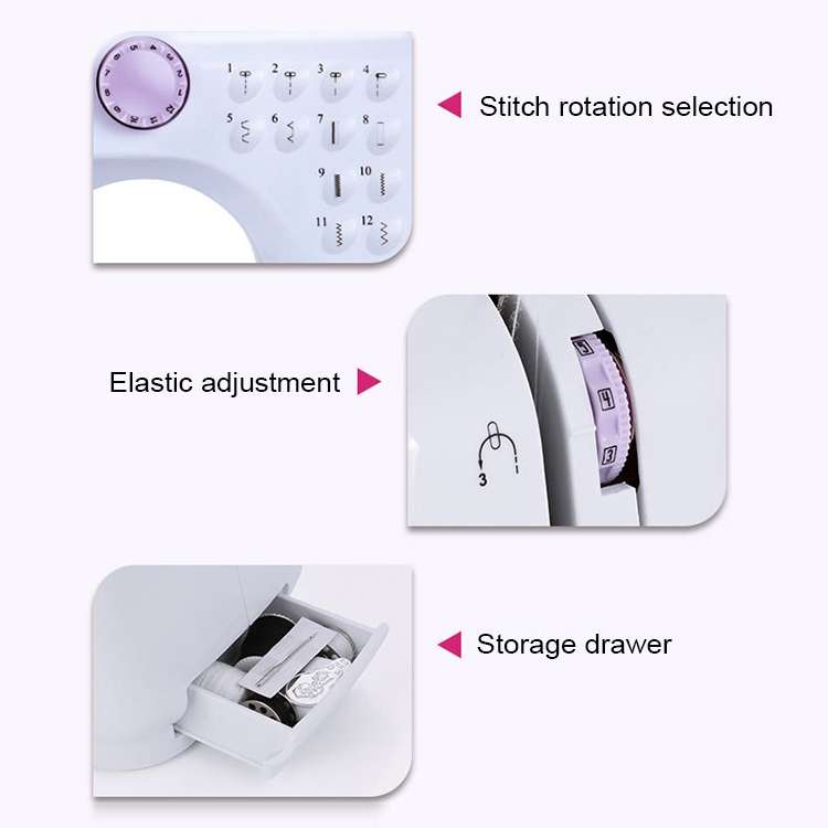 505A Household Desktop Mini Sewing Machine with Extension Table &amp; Gift Kit
