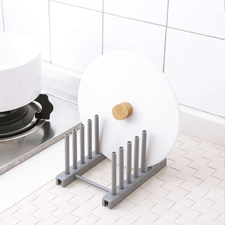 3 PCS Multi-function Kitchen Removable Plastic House Dish Rack Shelves, Random Color Delivery