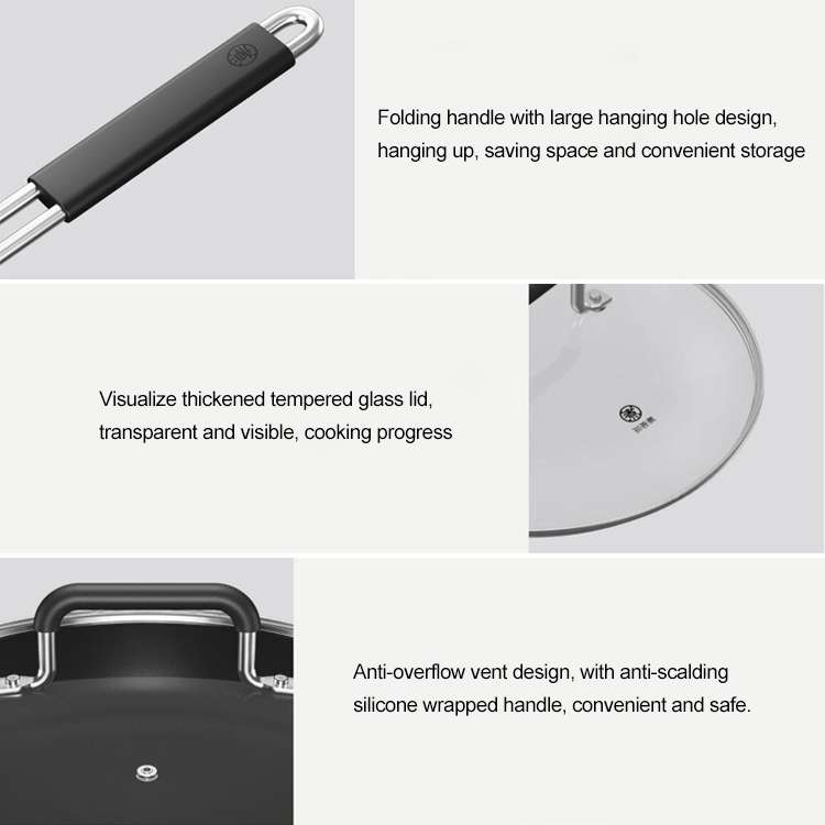 Original Xiaomi Youpin Non Stick Frying Pan Cooking Pot(White)