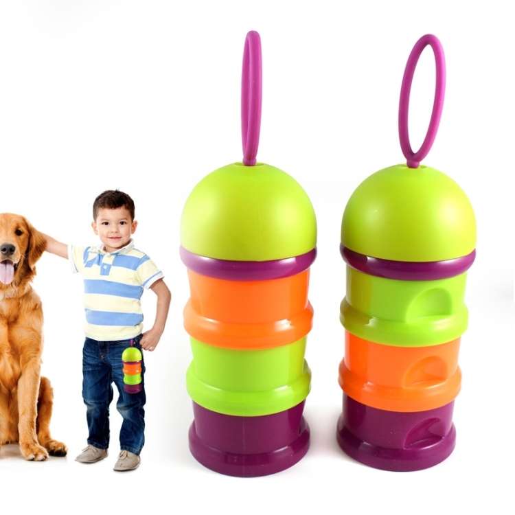 Portable Pet Three Layer Snacks Box, Pet Grain Storage Barrel, Feedstuff Fresh-keeping Box,Size:1...