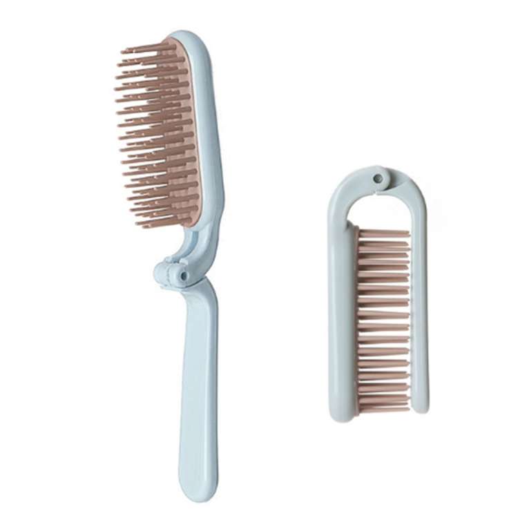 Portable Folding ABS Handle Makeup Hair Comb, Length: 18cm