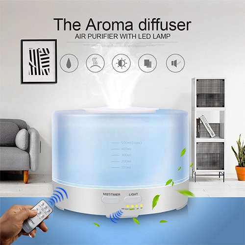 T700 Remote Control Clear White Air Humidifier Automatic Alcohol Sprayer Essential Oil Diffuser U...