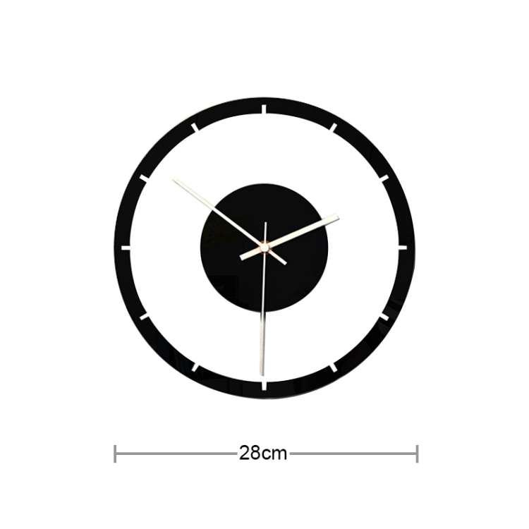 TM011 A Round Wooden Dial Transparent Acrylic Mute Wall Clock