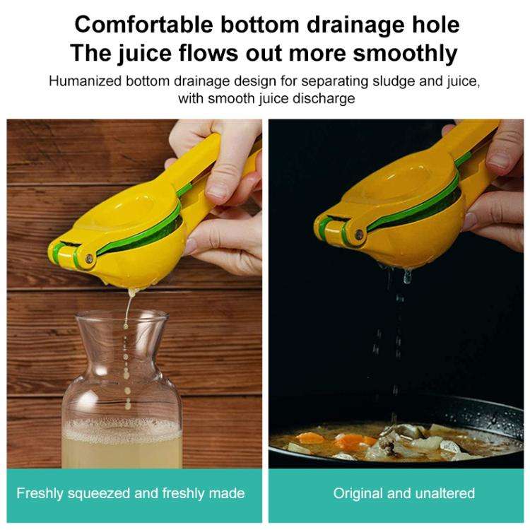 LsCook Aluminum Alloy Manual Dual Layers Lemon Juicer, Random Color Delivery