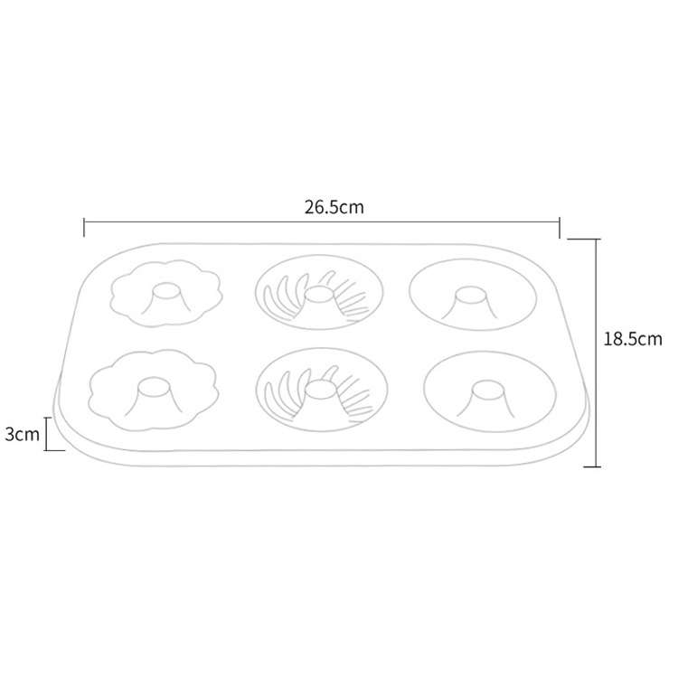 3 Flowers Type Donuts Cookie Mold Gold 6 Cups Cake Mold Baking Mold Cake Tools Bakeware Kitchen A...
