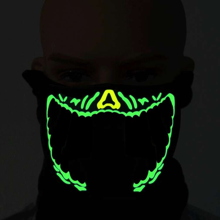 FG-MA-01 Halloween Mask Voice Control LED Cold Light Terror Cosplay Mask