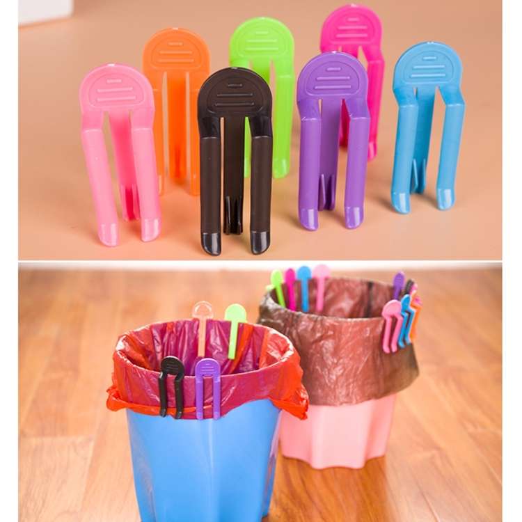 10pcs Universal Trash Bag Fixed Clip Waste Basket Rubbish Bin Garbage Can Clamp Rubbish Clip Non-...