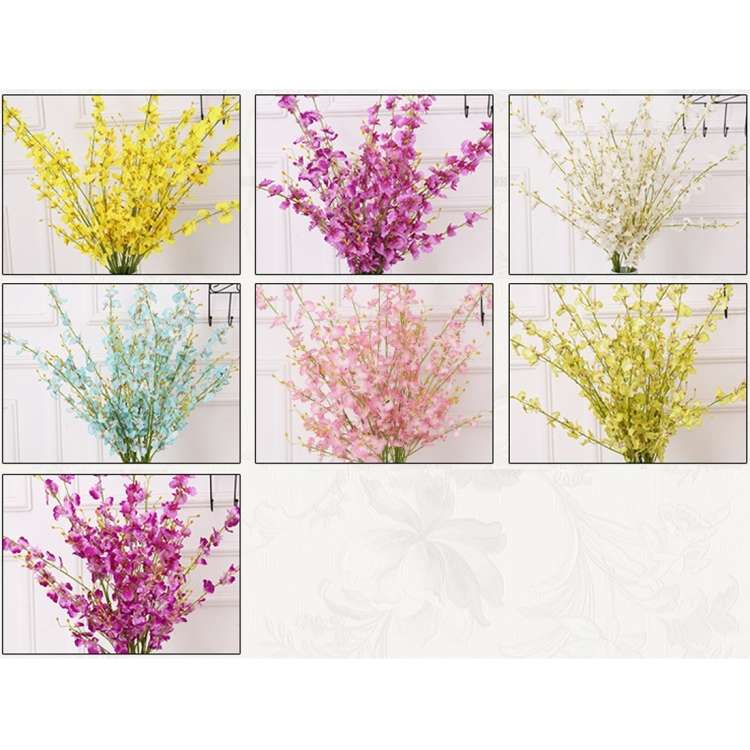 Home Wedding Party Decor Silk Orchid DIY Artificial Flower Phalaenopsis Bouquets, Random Color De...