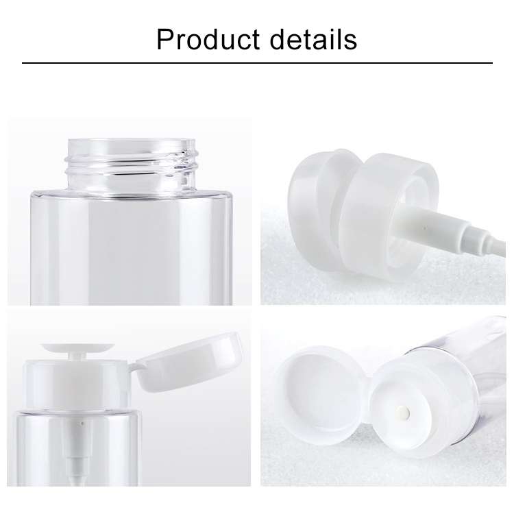 Portable Liquid Push Down Pump Dispenser Bottle Empty Plastic Bottle Container, 100ml