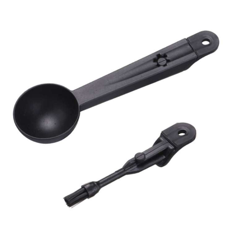 Coffee Machine Cleaning Brush Tool with Measure Scoop Spoon