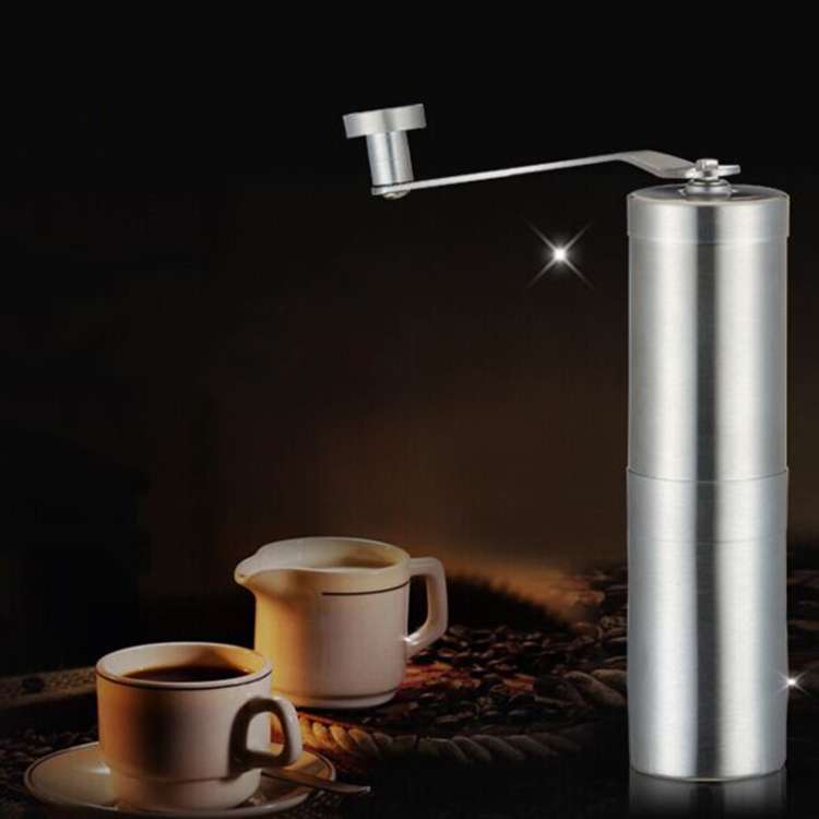 Portable Conical Burr Mill Manual Stainless Steel Bean Pepper Hand Crank Coffee Grinder, Gift Box...