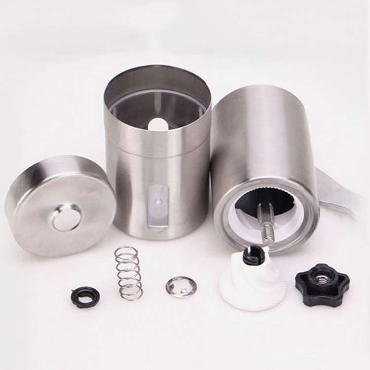 Portable Conical Burr Mill Manual Stainless Steel Bean Pepper Hand Crank Coffee Grinder, Gift Box...