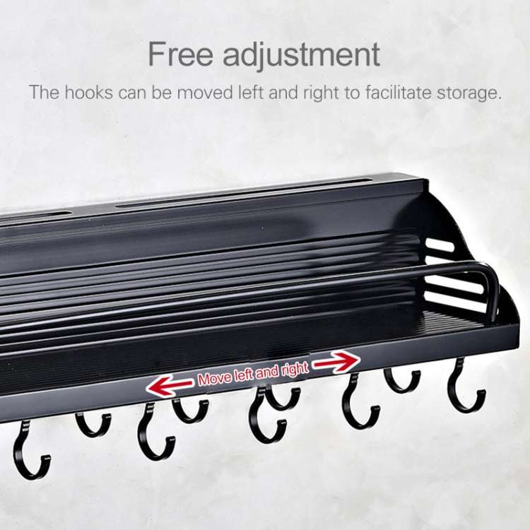A Version 40cm 1 Cup Kitchen Multi-function Wall-mounted Condiment Storage Rack, A Version 40cm
