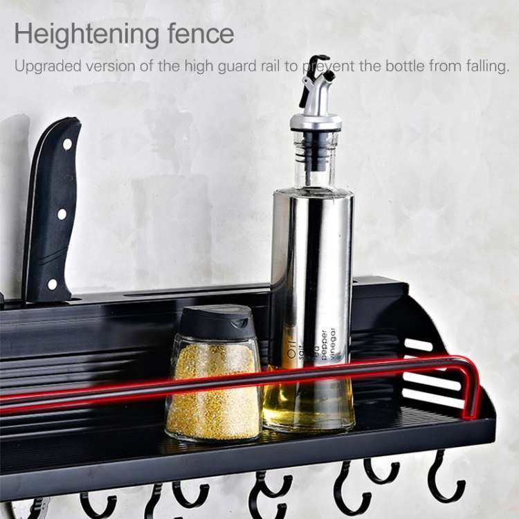 A Version 40cm 1 Cup Kitchen Multi-function Wall-mounted Condiment Storage Rack, A Version 40cm