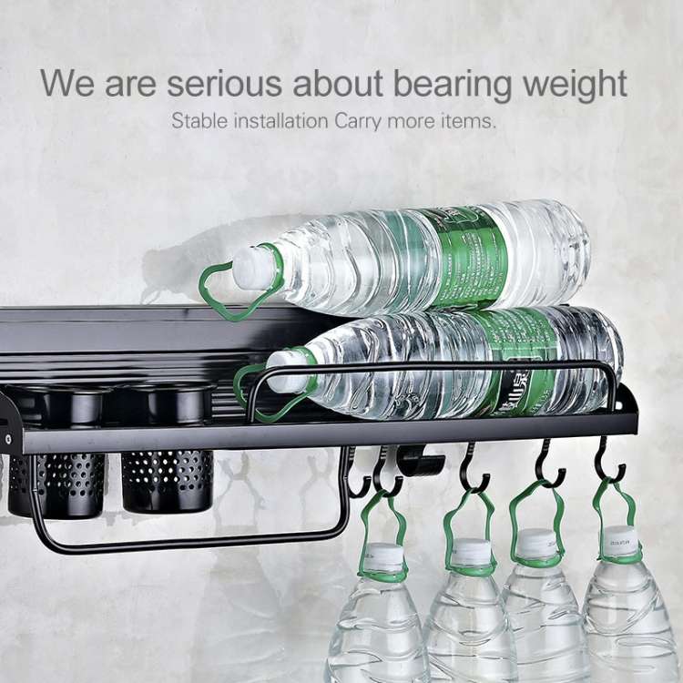A Version 40cm 1 Cup Kitchen Multi-function Wall-mounted Condiment Storage Rack, A Version 40cm