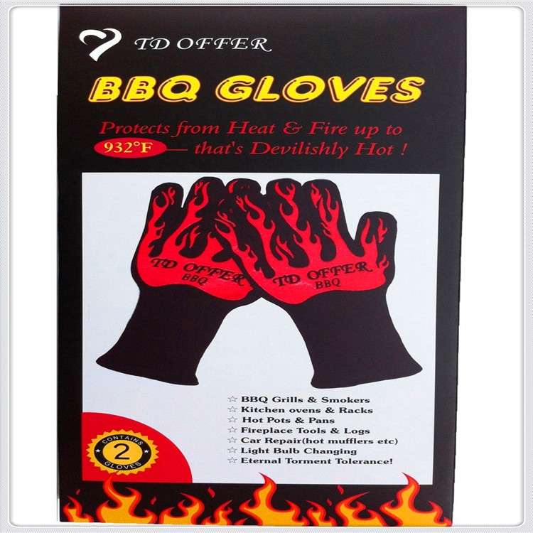 2 Layer Fire Protection Portable Silicone Anti-skidding High Temperature Resistance Cooking Bakin...