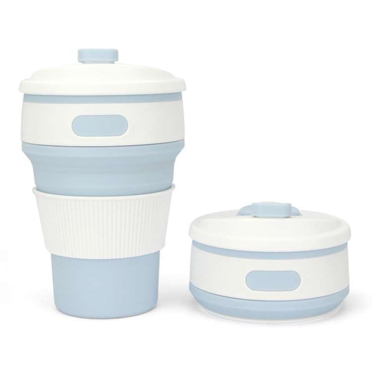 350ml Folding Portable Silicone Coffee Cup Multi-function Travel Cup