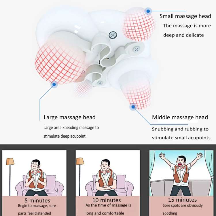 USB Charging Vibration Machine Neck Shawl Kneading Back Shoulder Vibration Massager