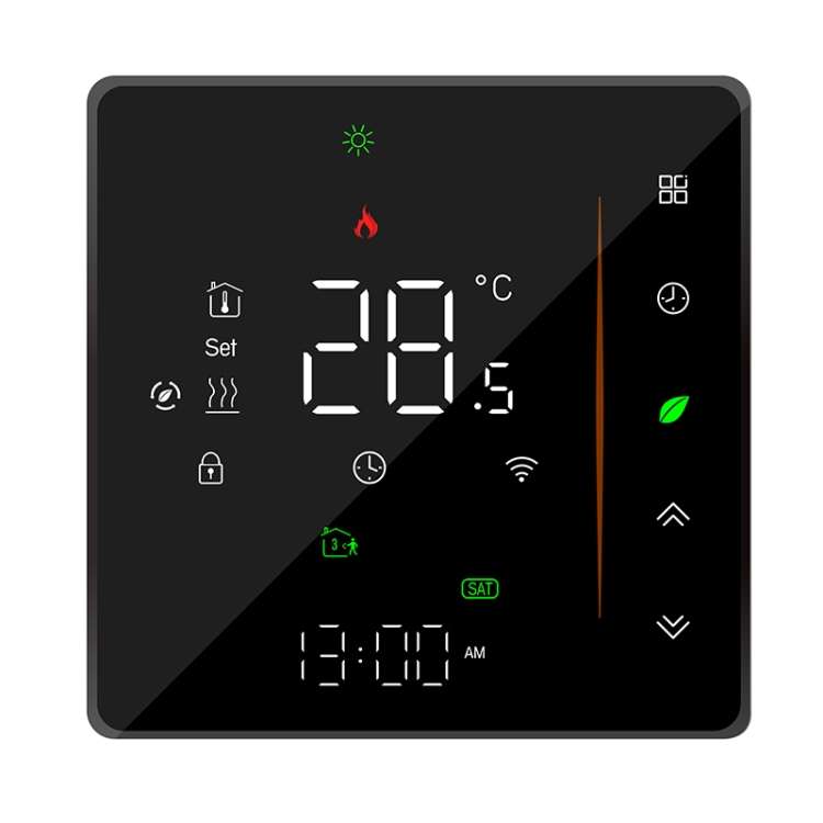 BHT-006GBLW 95-240V AC 16A Smart Home Heating Thermostat for EU Box, Control Electric Heating wit...