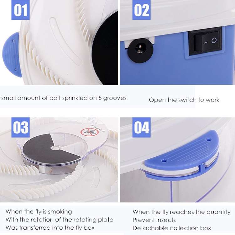Electric Rotary Fly Catcher Flytrap Mosquito Killer Repellent, US Plug