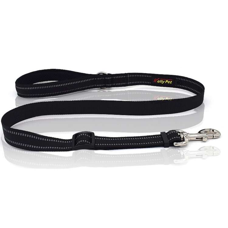 Pet Dogs Nylon Night Reflective Breathable Handheld Traction Lead Leash, Size: M, Adjustable Rang...