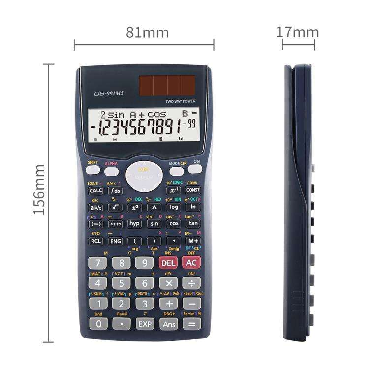 OSALO OS-991MS 10+2 Digits Double Line Display Multi-functional Student Function Scientific Calcu...