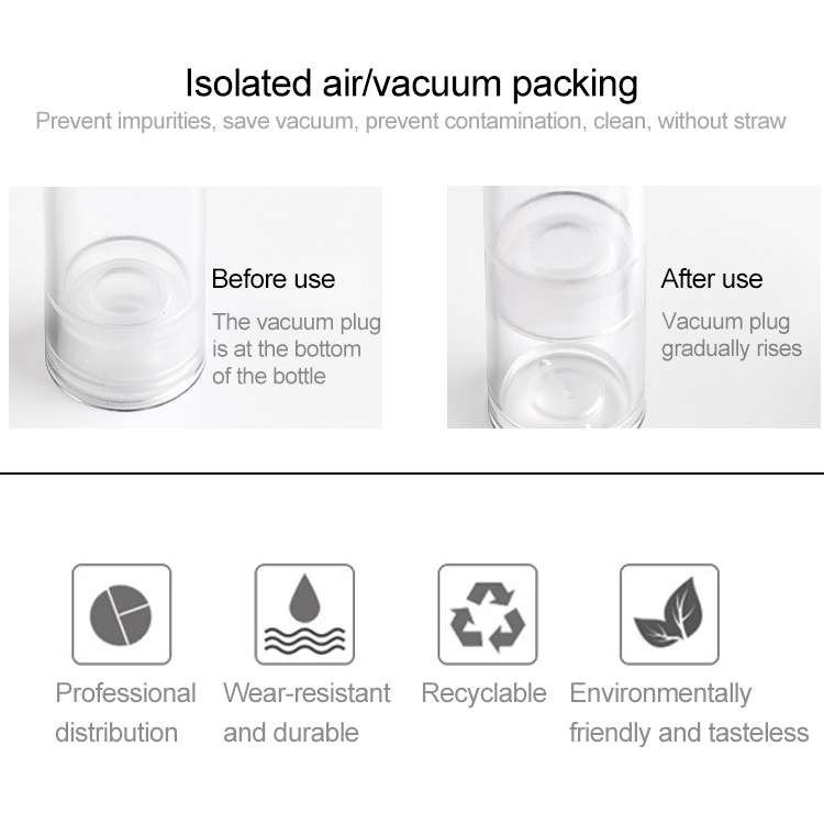 5 PCS Portable Airless Vacuum Pump Bottle Fine Mist Perfume Spray Bottle, 5ml