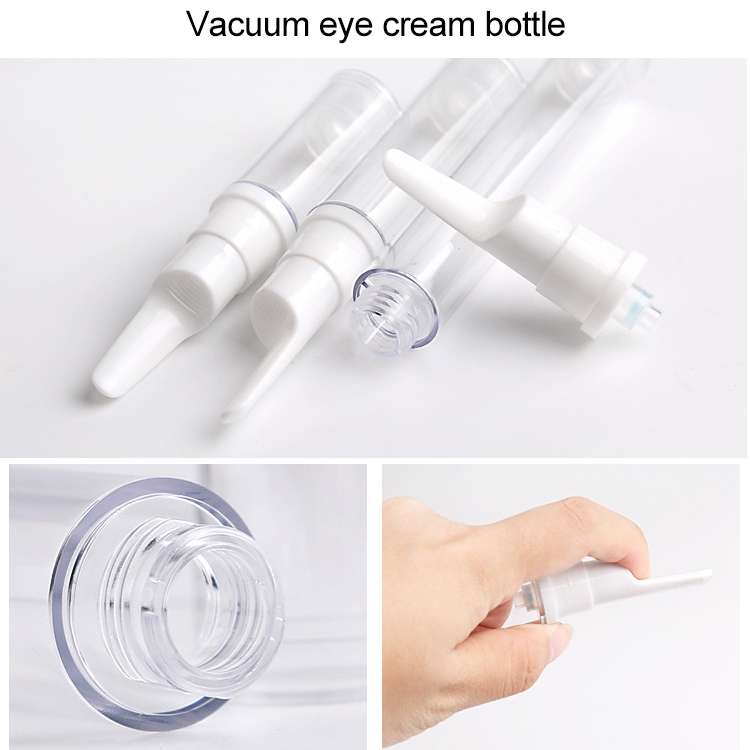 5 PCS Clear Empty Travel Portable Refillable Plastic Pump Bottle Containers, 5ml