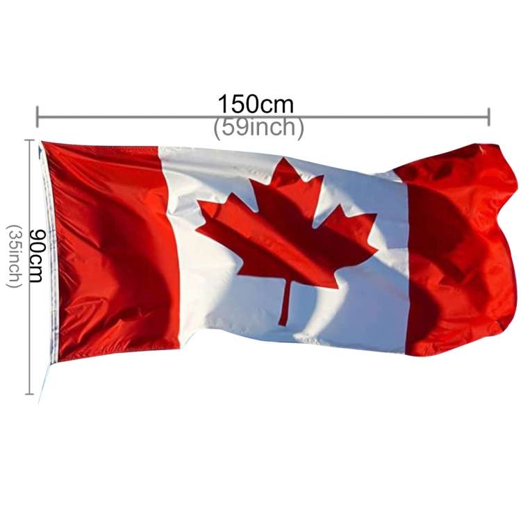 Polyester Material Canada Flag, Size: 150*90cm