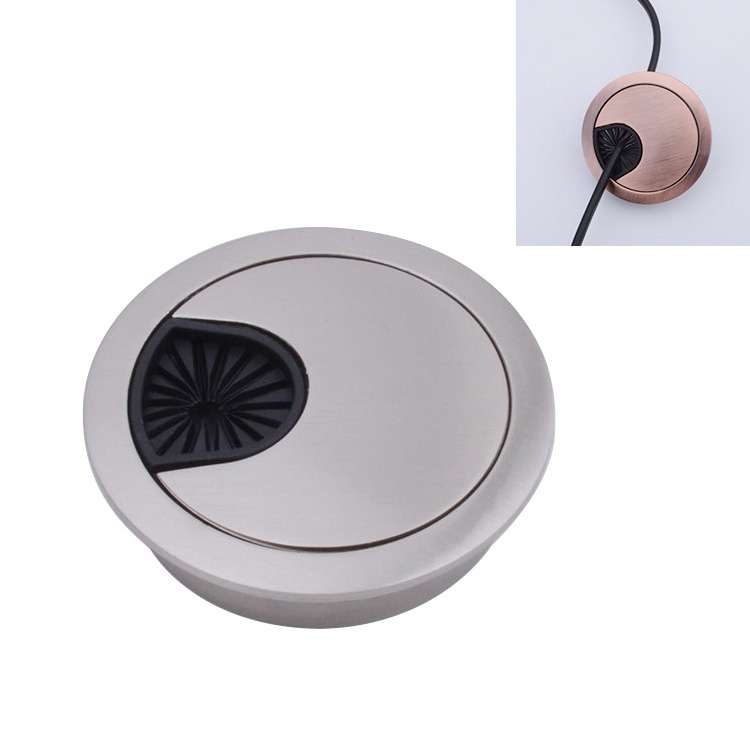 Desk Computer Desktop Zinc Alloy Round Threading Box Hole Cover, Hole Diameter: 80mm (Green Bronz...